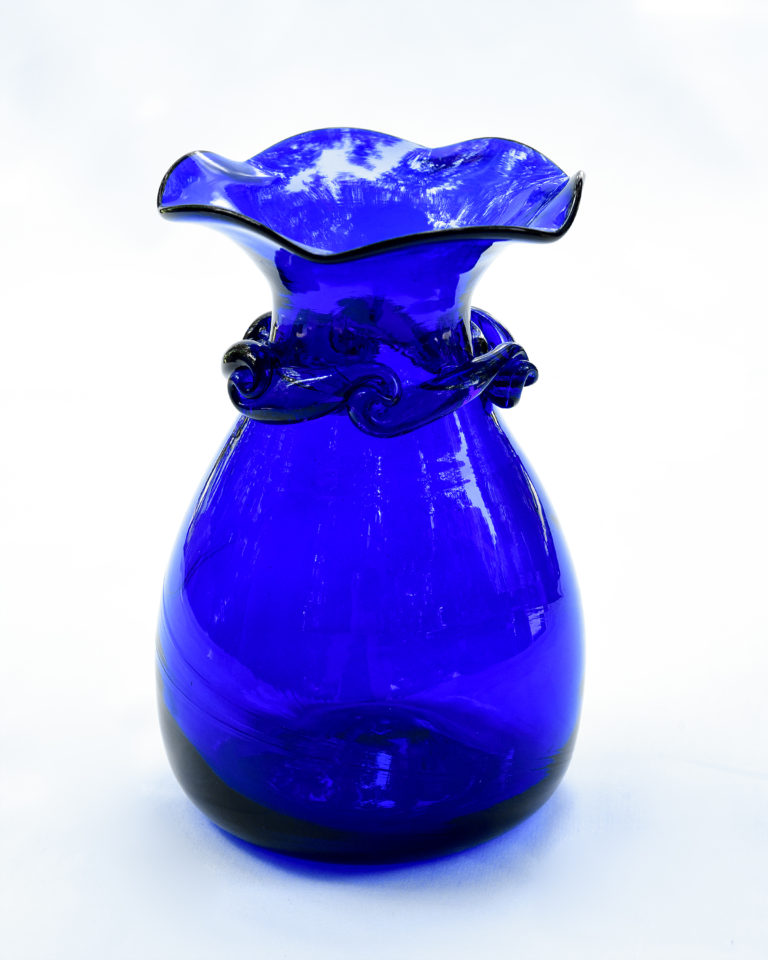 Cobalt Ocean Wave Vase
